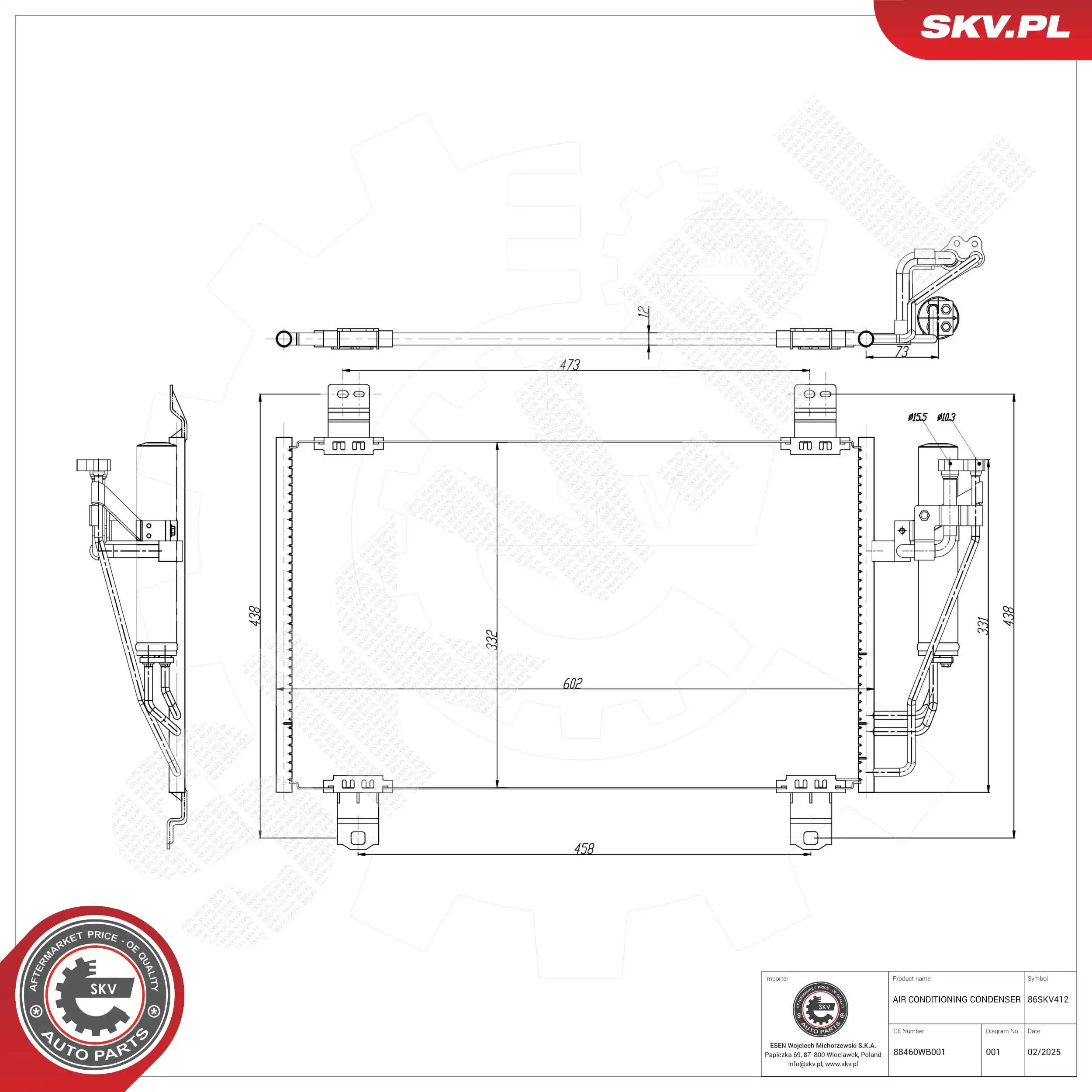 Condenser, air conditioning